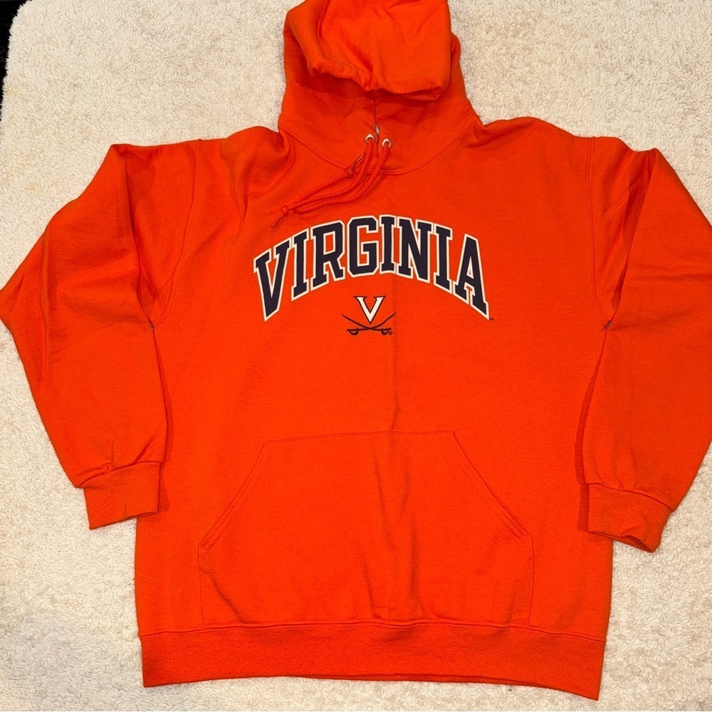 Jerzees Bright Orange University of Virginia Sweatshirt